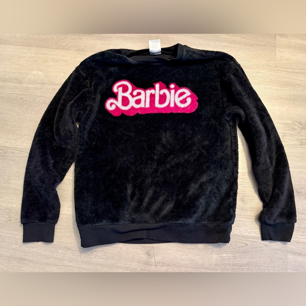 Size Med Mattel Barbie Black Fleece comfy Sweater